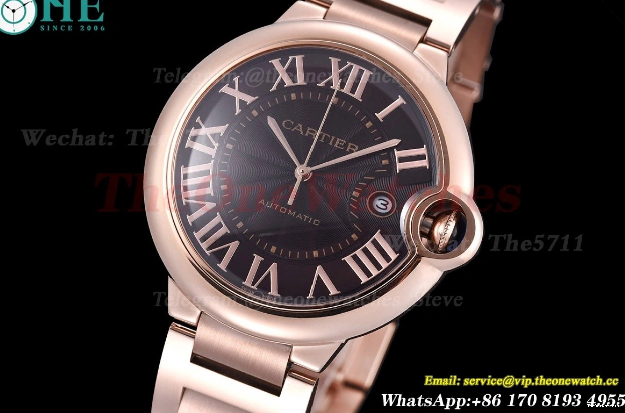 Cartier Brown De 42mm RG Bleu MY8215 Ballon RG Dial GDF 0417